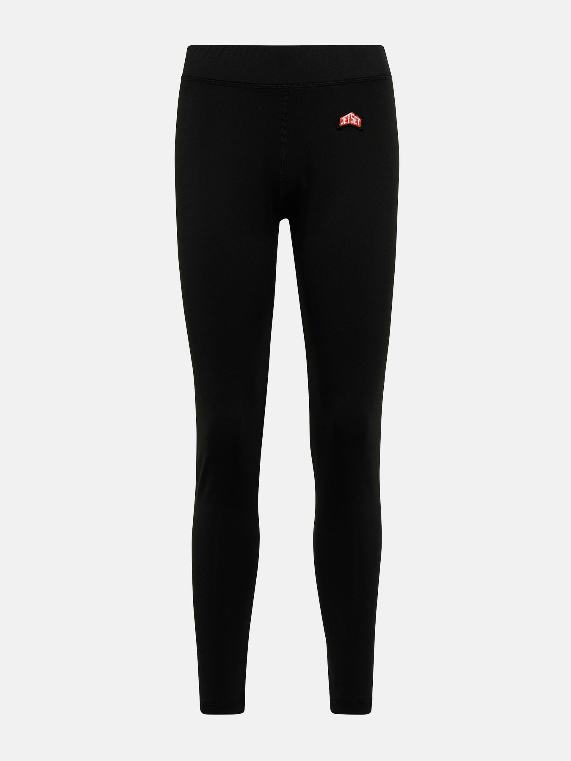 Mid-rise leggings with embroidered logo