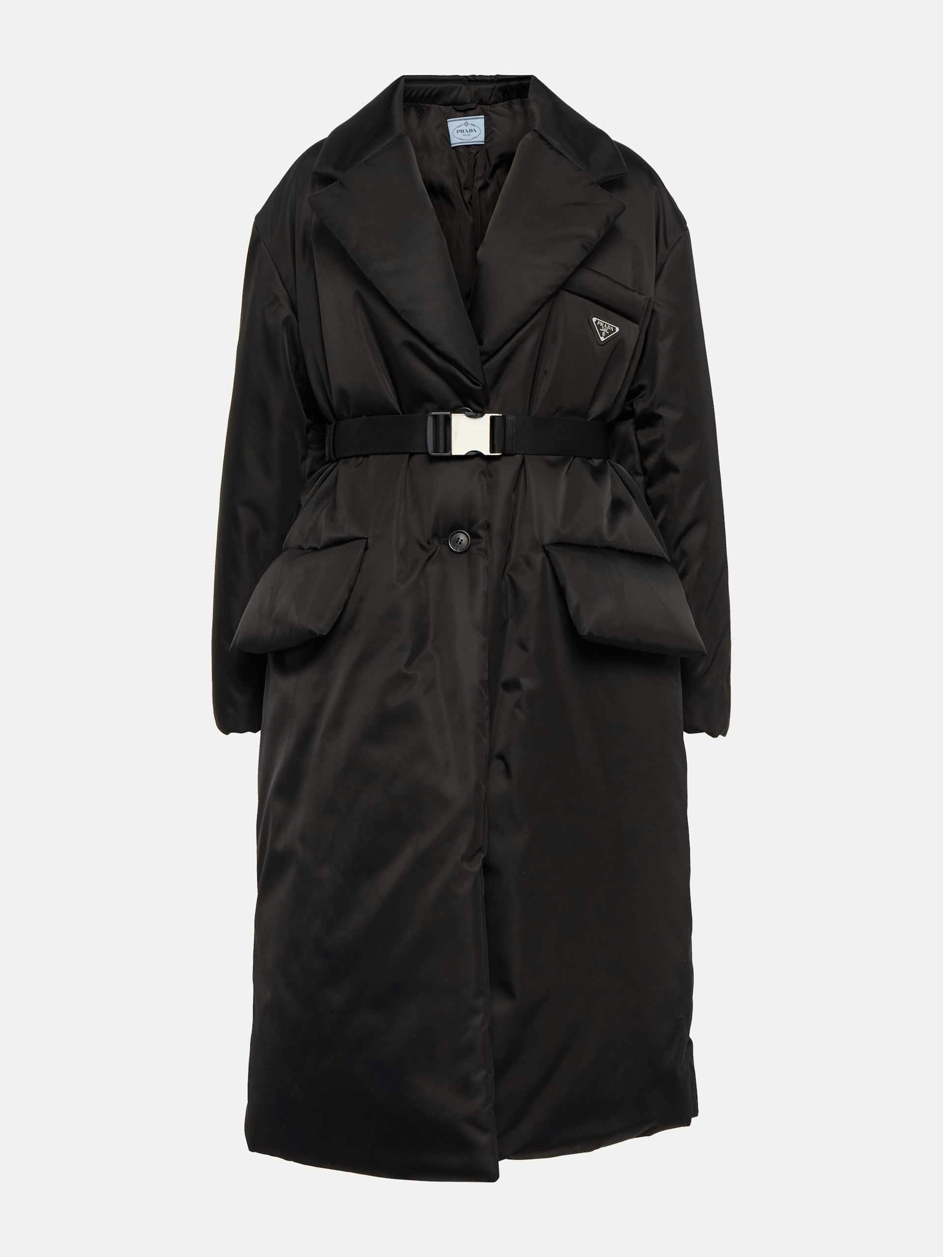 Black nylon puffer jacket