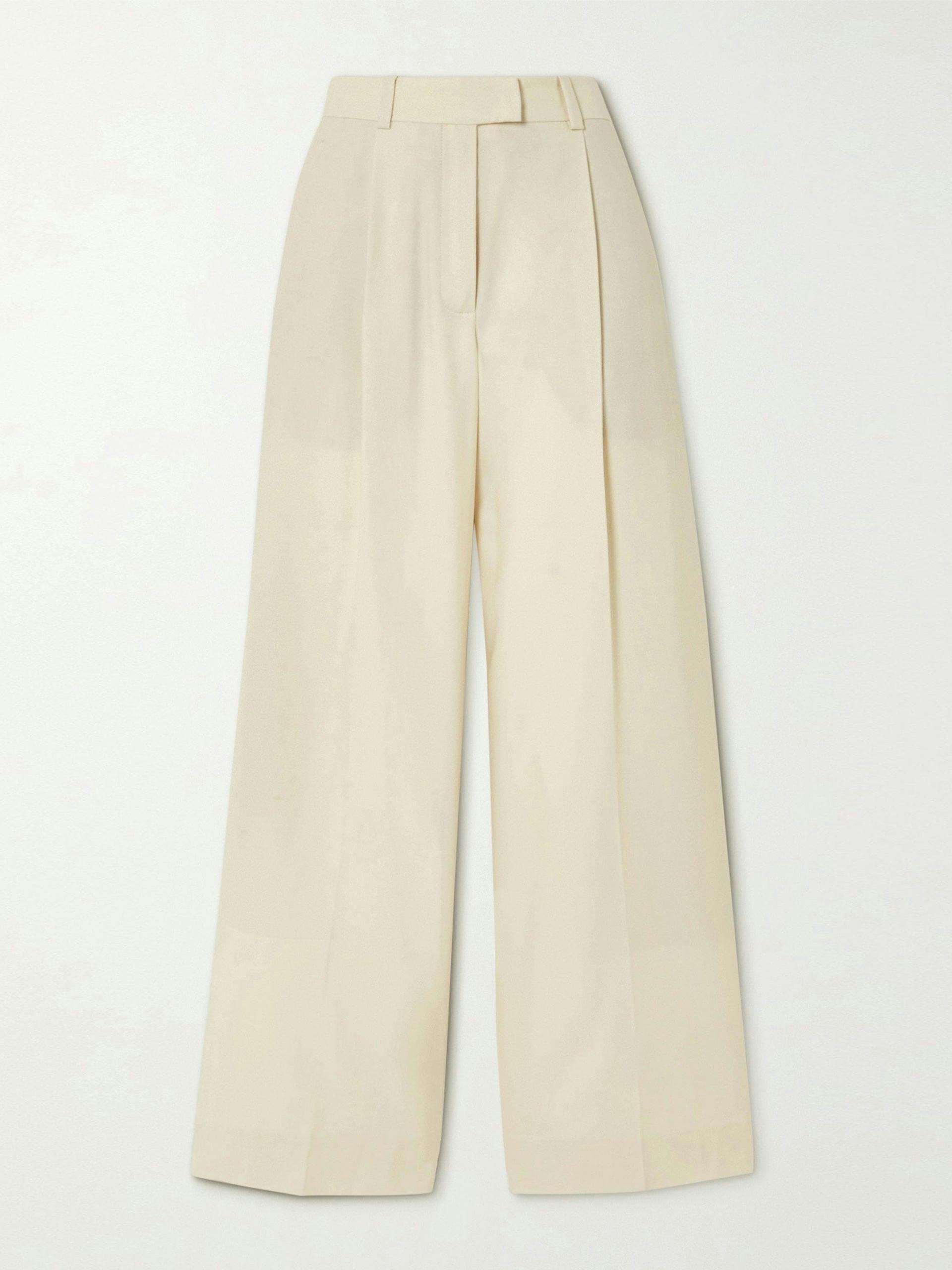 White wide-leg trousers