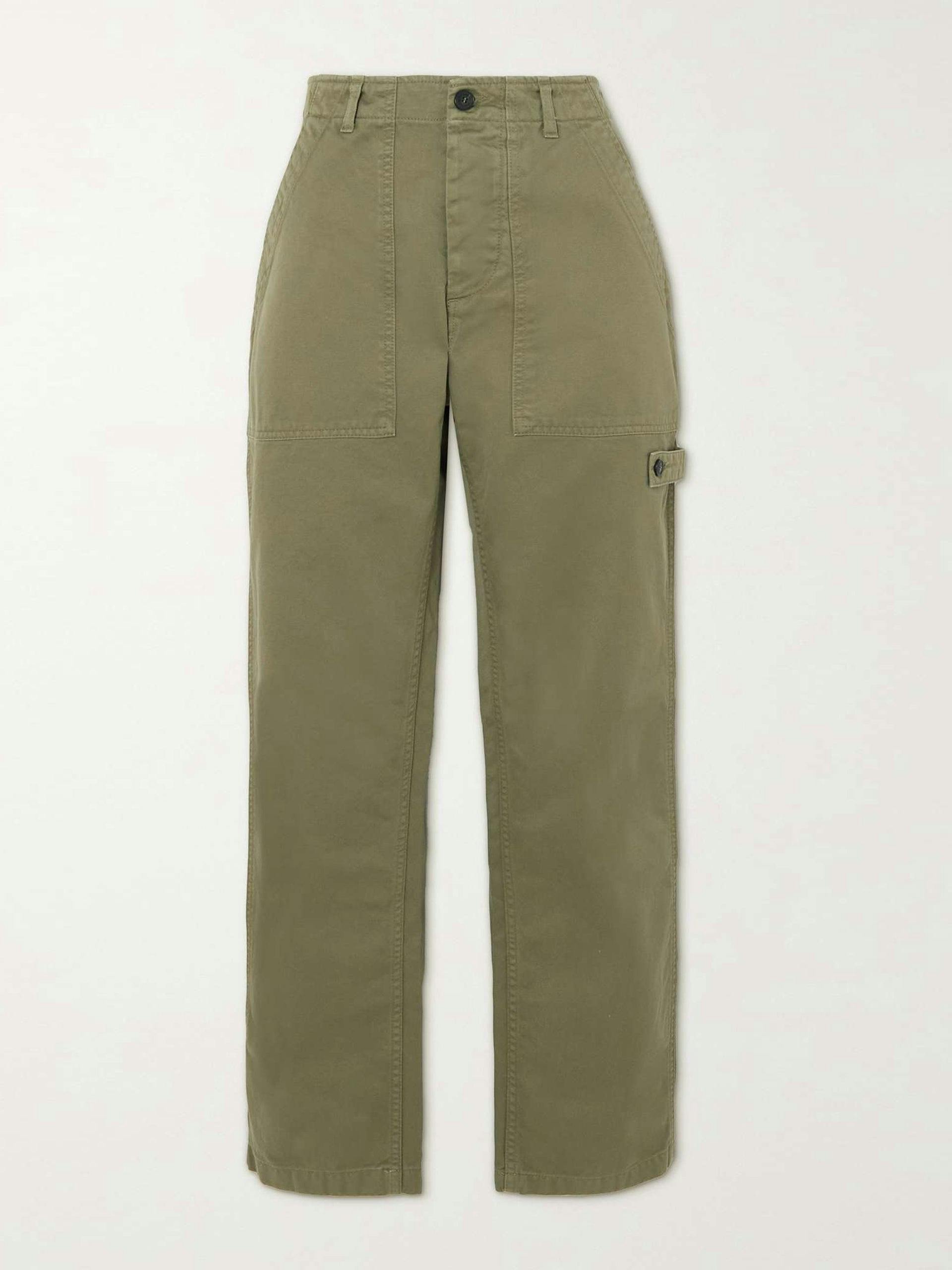 Cotton twill cargo trousers