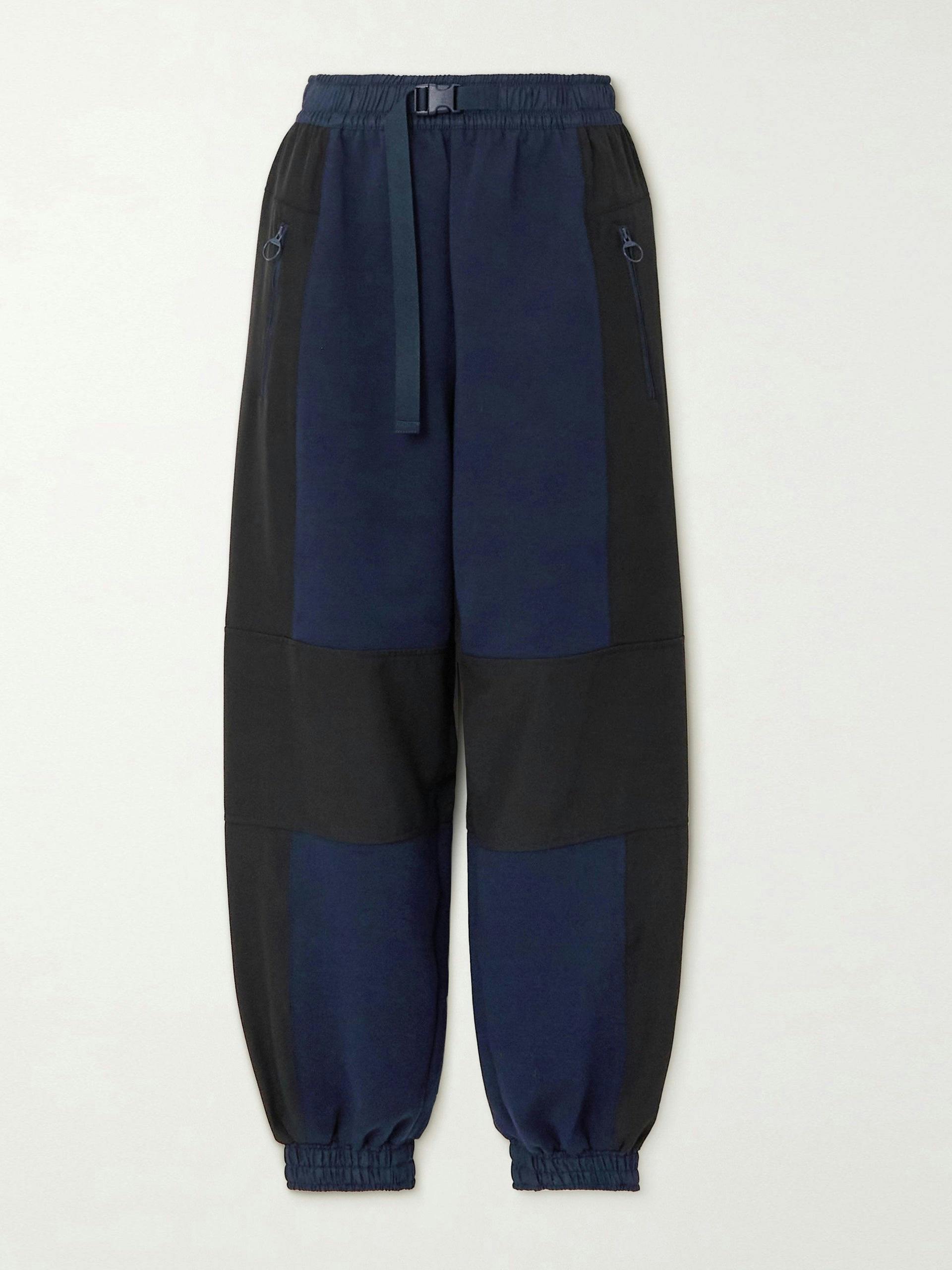Ripstop-panelled cotton-blend jersey tracksuit bottoms