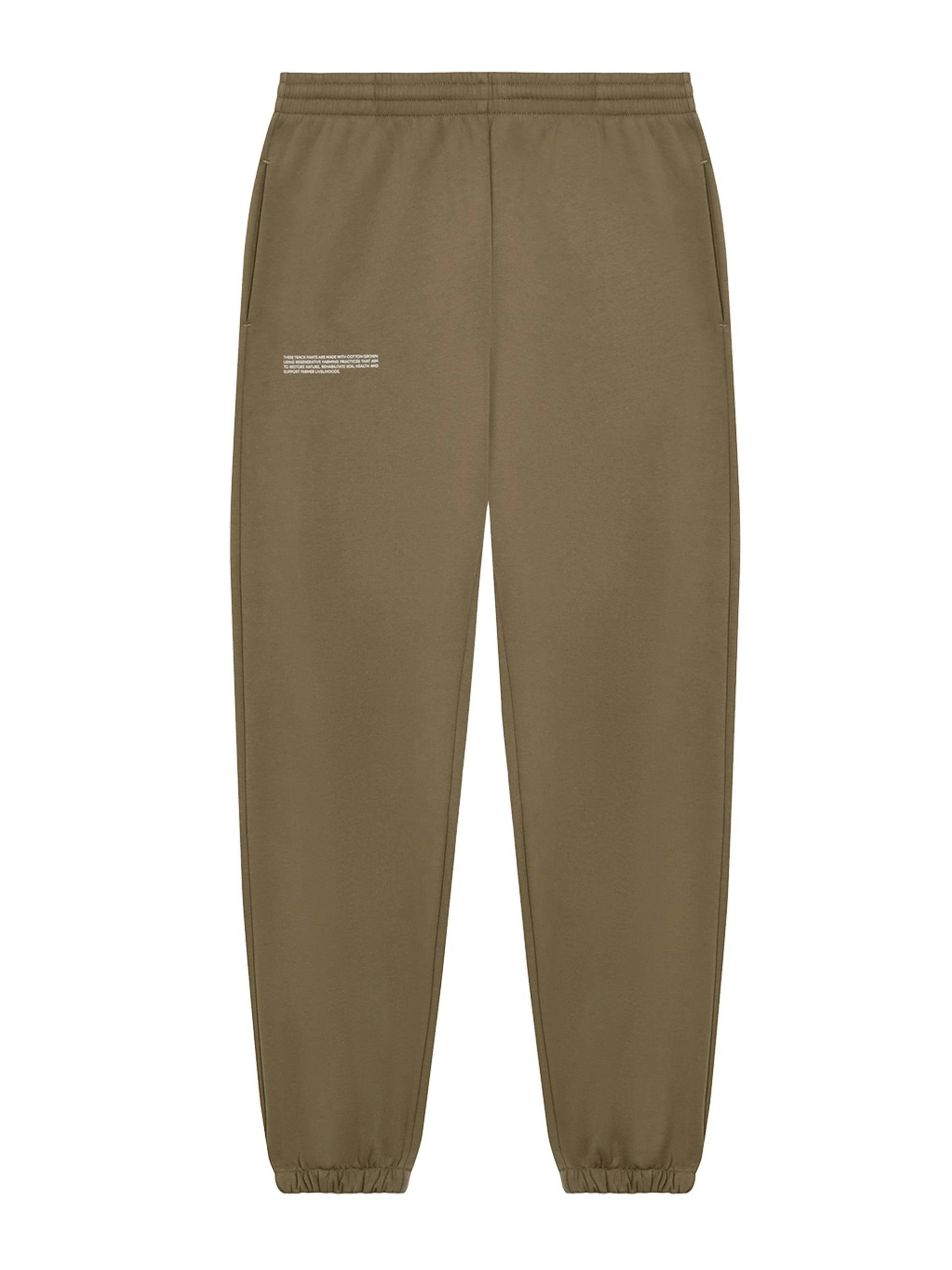 Brown cotton track pants