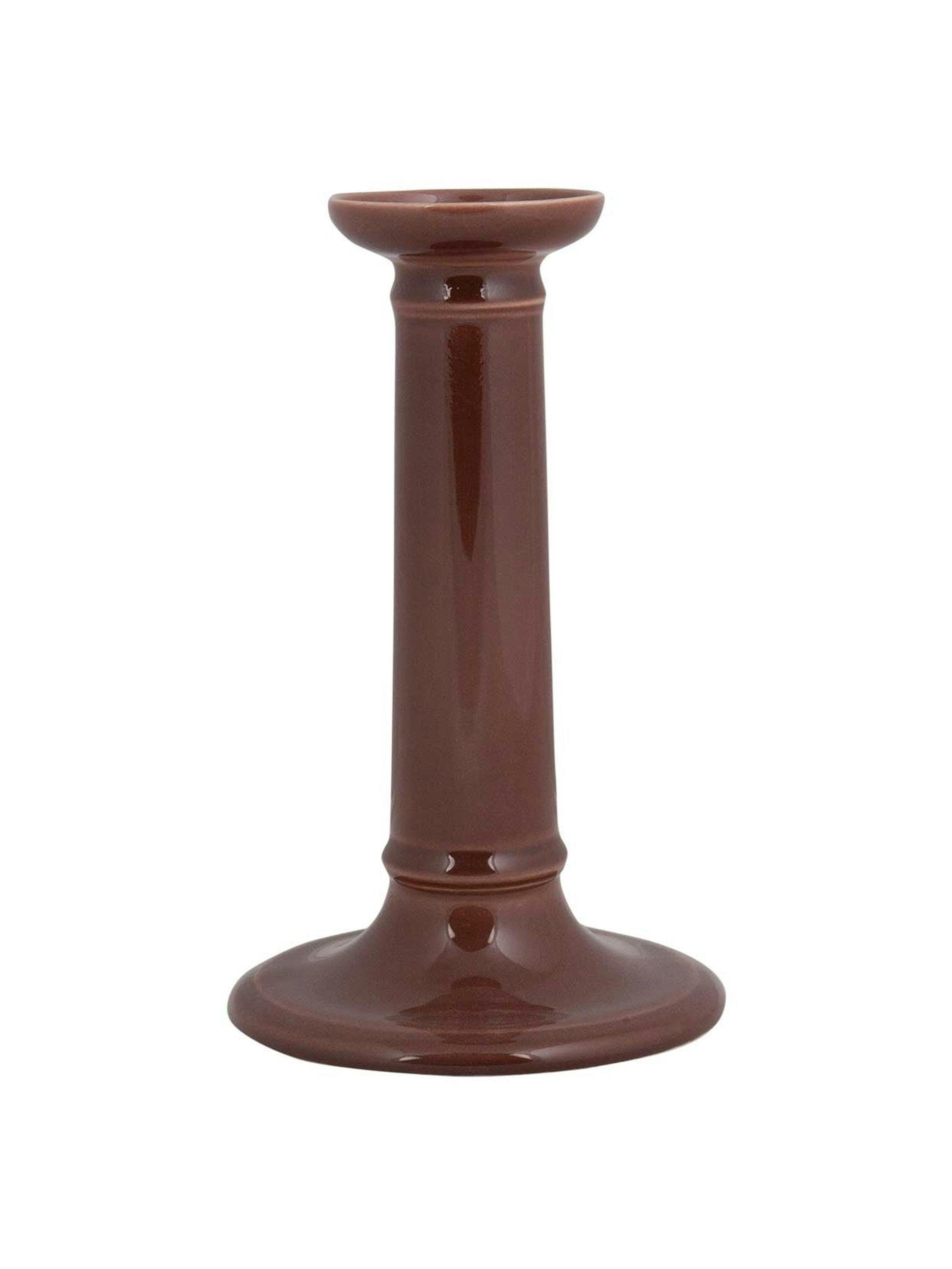 Glazed column candle holder