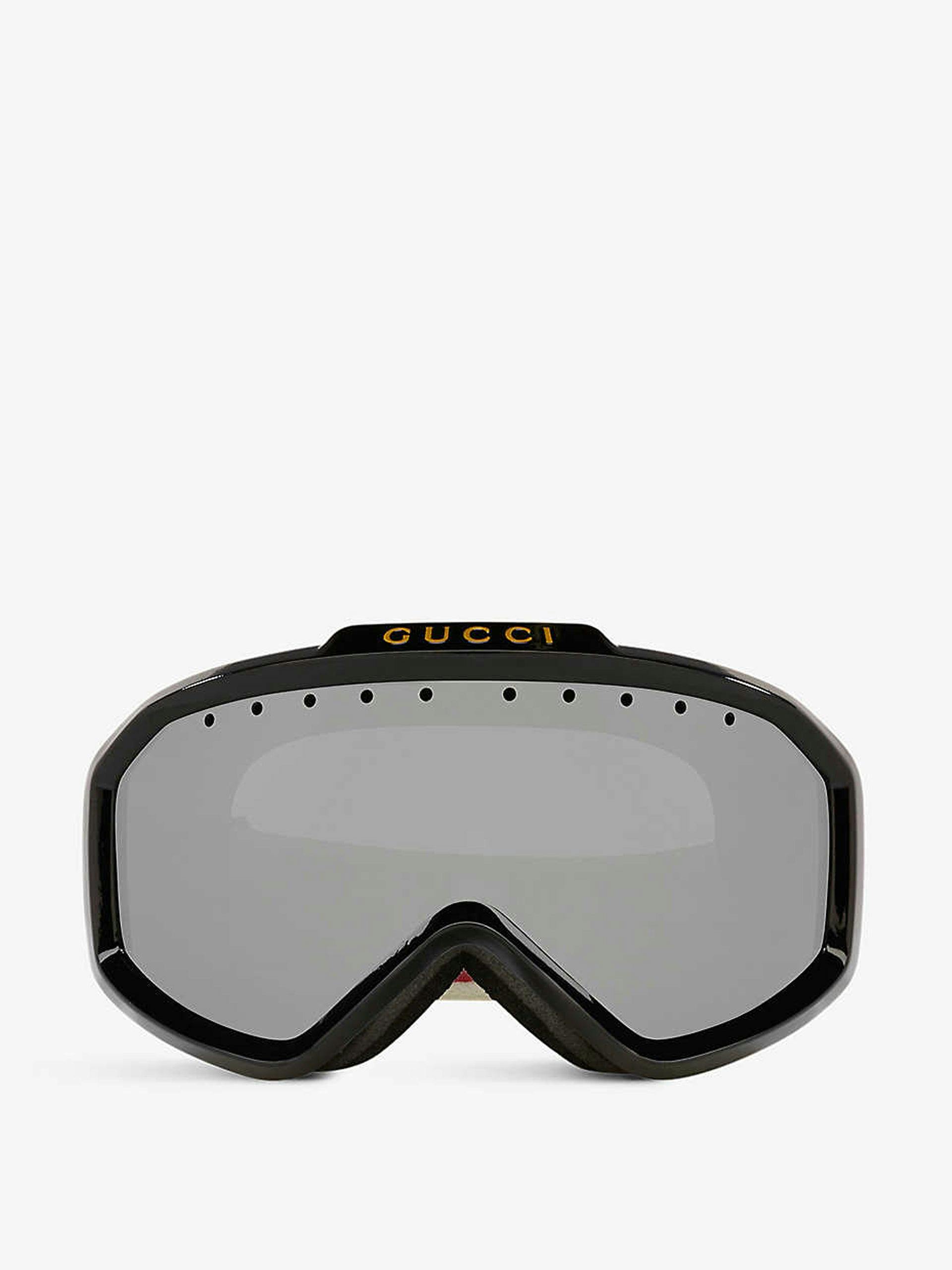 Branded strap ski goggles