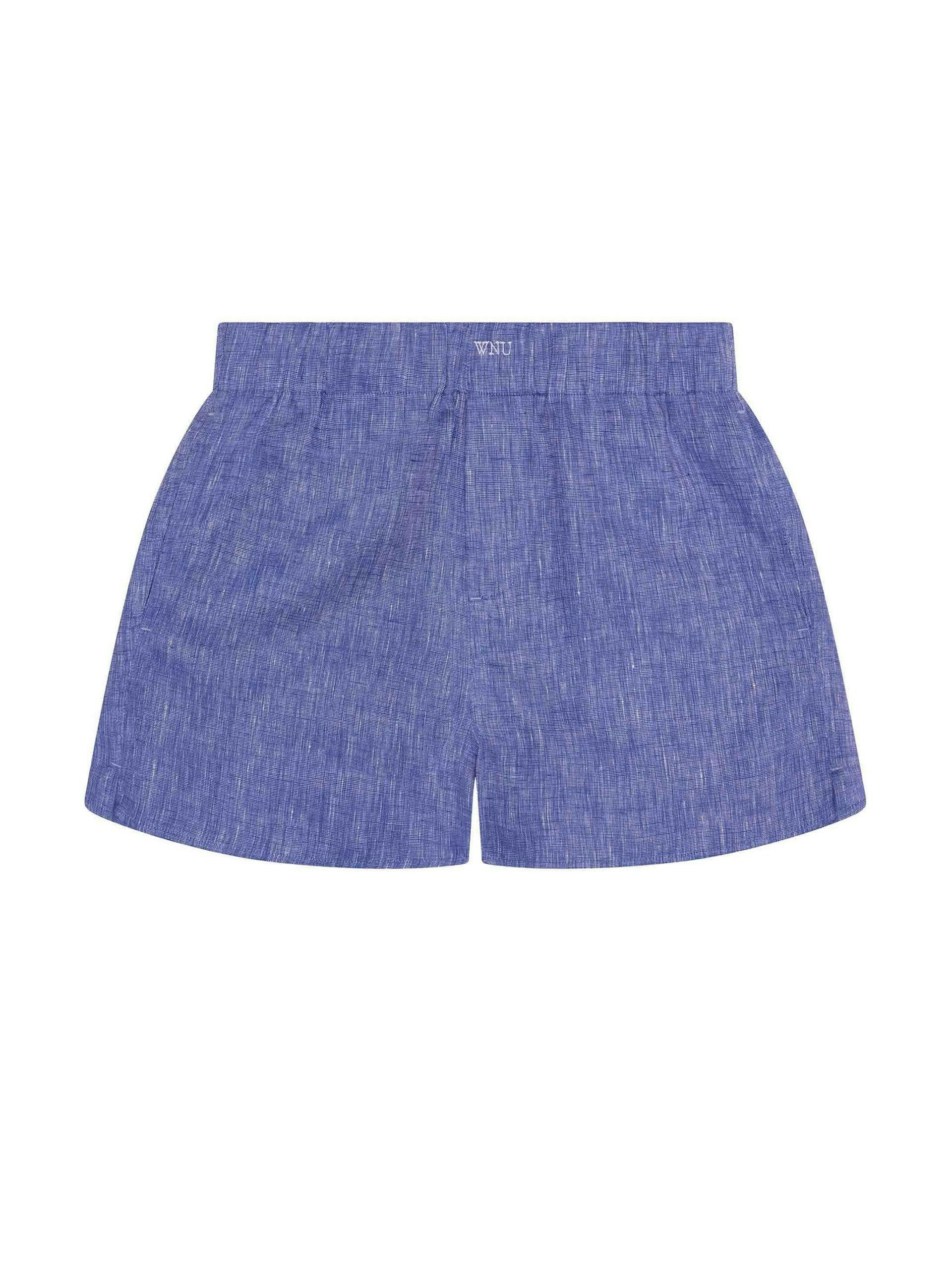 The Short: lapis blue linen