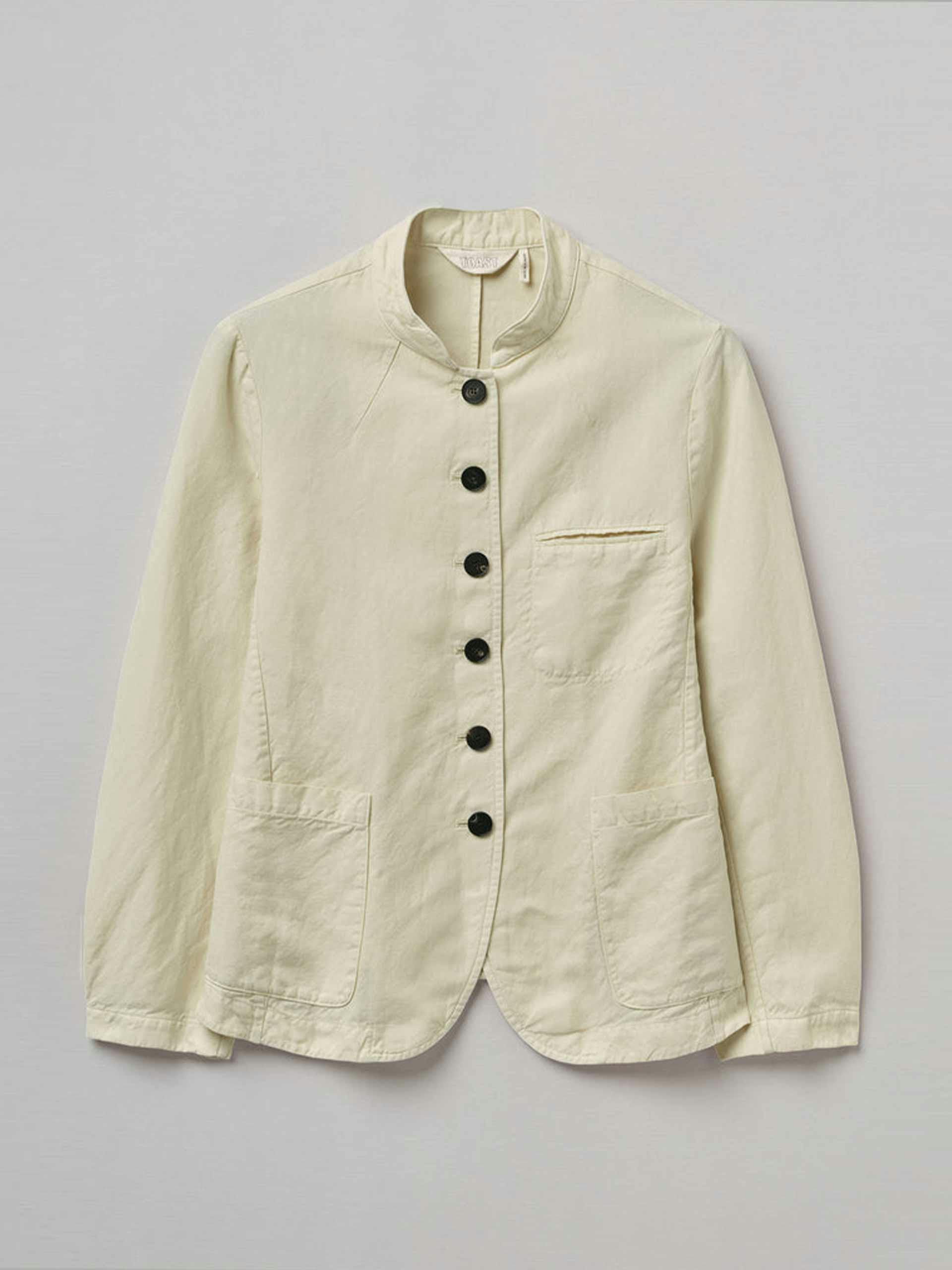 Fitted linen jacket