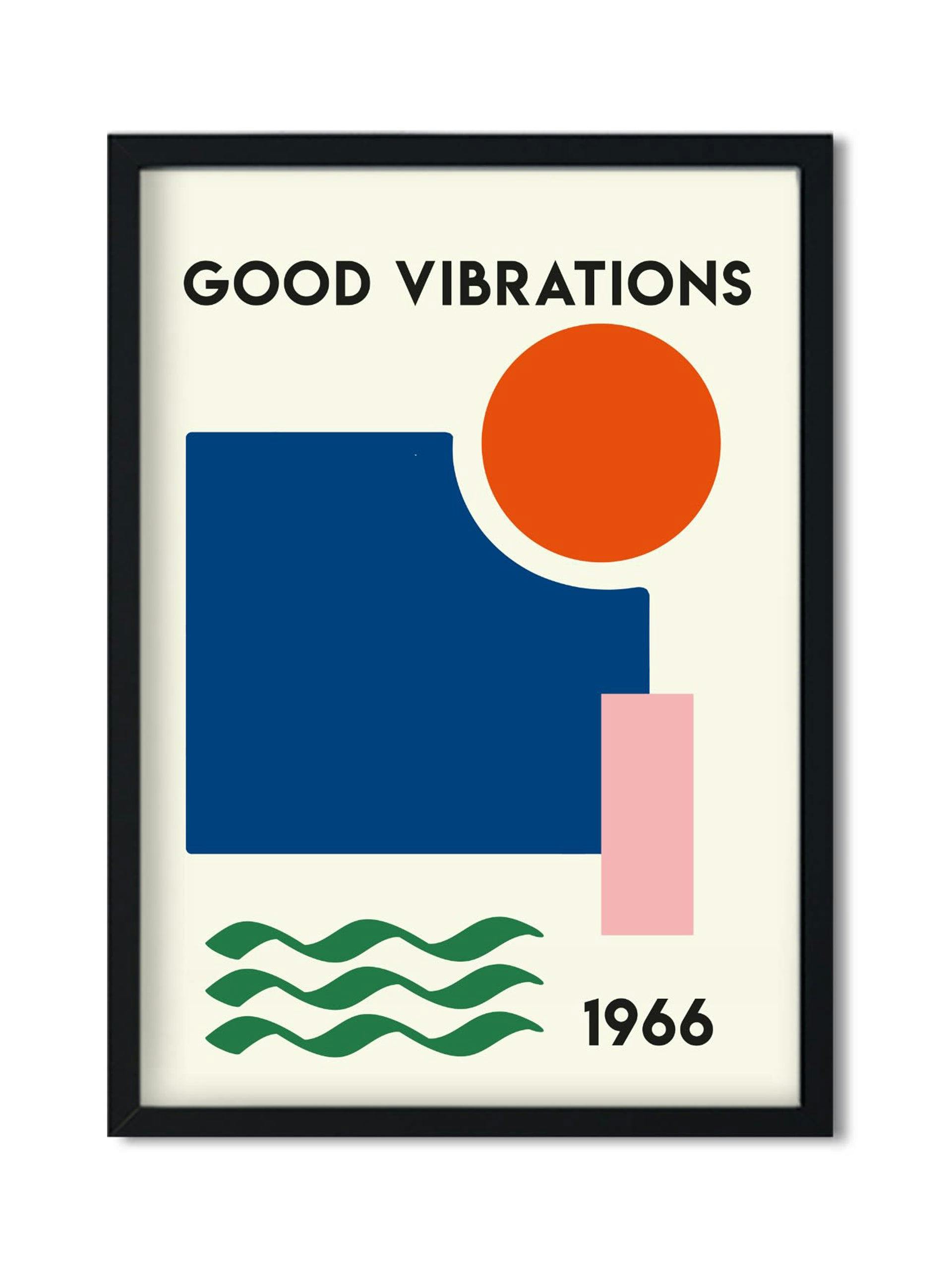 Good Vibrations retro abstract giclee art print